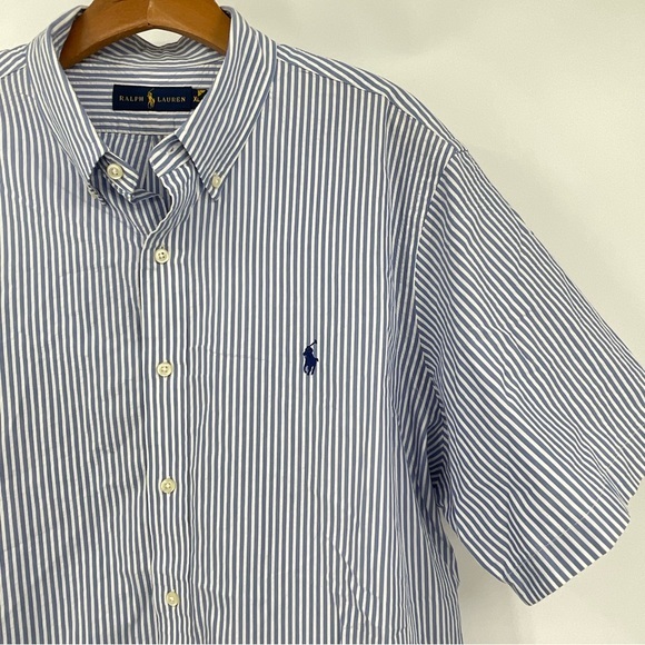 Polo Ralph Lauren Stripe Short Sleeve Seersucker Shirt Size XL - Picture 3 of 7